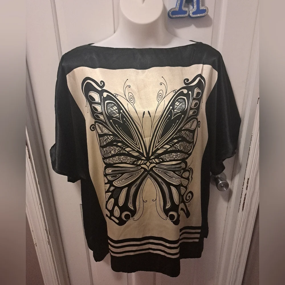 Ashley Stewart Boat Neck Women - Butterfly Shift Dress/Top Sz 22/24 - Picture 5 of 6